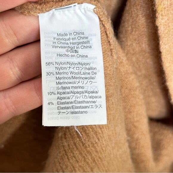 MADEWELL Cozy Walker Merino Wool Alpaca Blend Heather Timber Camel Tan {NN42} - Picture 5 of 6